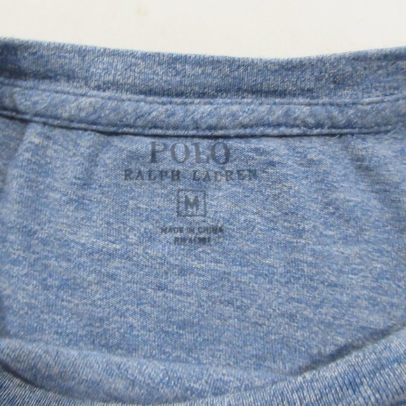 Polo Ralph Lauren Blue Sz Medium Sweatshirt Front Pocket Crew Neck Long Sleeve - Picture 6 of 9